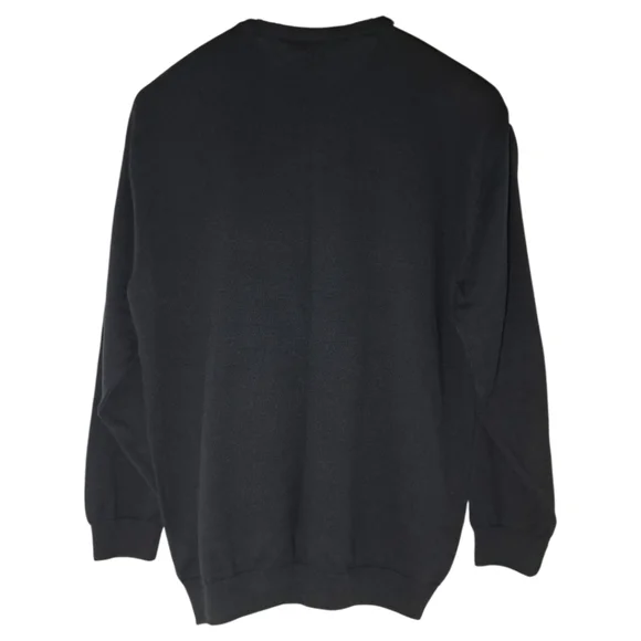 Lacoste Men’s XXL Argyle Crewneck Sweater Black Green Cotton Pullover - Picture 9 of 10